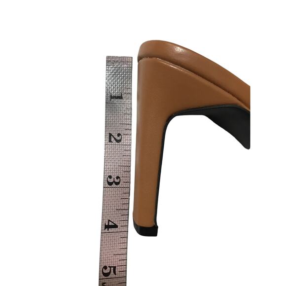 QUPID SZ 7 camel brown Kaylee strappy block 4" high heels NIB R2 - Picture 3 of 7